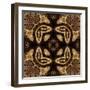 Art Nouveau Geometric Ornamental Vintage Pattern in Beige and Brown Colors-Irina QQQ-Framed Art Print