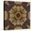 Art Nouveau Geometric Ornamental Vintage Pattern in Beige, Violet and Brown Colors-Irina QQQ-Stretched Canvas