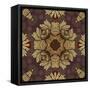 Art Nouveau Geometric Ornamental Vintage Pattern in Beige, Violet and Brown Colors-Irina QQQ-Framed Stretched Canvas