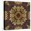 Art Nouveau Geometric Ornamental Vintage Pattern in Beige, Violet and Brown Colors-Irina QQQ-Stretched Canvas