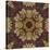 Art Nouveau Geometric Ornamental Vintage Pattern in Beige, Violet and Brown Colors-Irina QQQ-Stretched Canvas