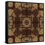 Art Nouveau Geometric Ornamental Vintage Pattern in Beige, Violet and Brown Colors-Irina QQQ-Framed Stretched Canvas