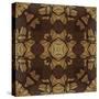 Art Nouveau Geometric Ornamental Vintage Pattern in Beige, Violet and Brown Colors-Irina QQQ-Stretched Canvas