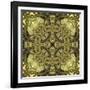 Art Nouveau Geometric Ornamental Vintage Pattern in Green Colors-Irina QQQ-Framed Art Print