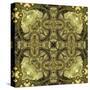 Art Nouveau Geometric Ornamental Vintage Pattern in Green Colors-Irina QQQ-Stretched Canvas