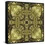 Art Nouveau Geometric Ornamental Vintage Pattern in Green Colors-Irina QQQ-Framed Stretched Canvas