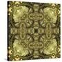 Art Nouveau Geometric Ornamental Vintage Pattern in Green Colors-Irina QQQ-Stretched Canvas