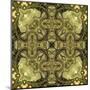 Art Nouveau Geometric Ornamental Vintage Pattern in Green Colors-Irina QQQ-Mounted Art Print