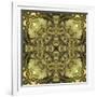 Art Nouveau Geometric Ornamental Vintage Pattern in Green Colors-Irina QQQ-Framed Art Print