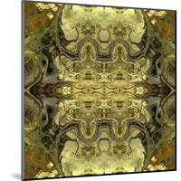 Art Nouveau Geometric Ornamental Vintage Pattern in Green Colors-Irina QQQ-Mounted Art Print