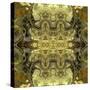 Art Nouveau Geometric Ornamental Vintage Pattern in Green Colors-Irina QQQ-Stretched Canvas