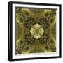 Art Nouveau Geometric Ornamental Vintage Pattern in Green Colors-Irina QQQ-Framed Art Print