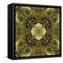 Art Nouveau Geometric Ornamental Vintage Pattern in Green Colors-Irina QQQ-Framed Stretched Canvas
