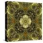 Art Nouveau Geometric Ornamental Vintage Pattern in Green Colors-Irina QQQ-Stretched Canvas