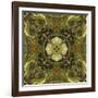 Art Nouveau Geometric Ornamental Vintage Pattern in Green Colors-Irina QQQ-Framed Art Print