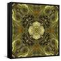 Art Nouveau Geometric Ornamental Vintage Pattern in Green Colors-Irina QQQ-Framed Stretched Canvas