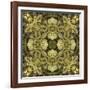 Art Nouveau Geometric Ornamental Vintage Pattern in Green Colors-Irina QQQ-Framed Art Print