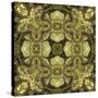 Art Nouveau Geometric Ornamental Vintage Pattern in Green Colors-Irina QQQ-Stretched Canvas