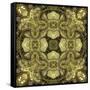 Art Nouveau Geometric Ornamental Vintage Pattern in Green Colors-Irina QQQ-Framed Stretched Canvas