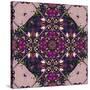 Art Nouveau Geometric Ornamental Vintage Pattern in Lilac, Violet and Blue Colors-Irina QQQ-Stretched Canvas