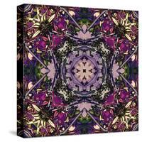 Art Nouveau Geometric Ornamental Vintage Pattern in Lilac, Violet and Blue Colors-Irina QQQ-Stretched Canvas