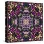 Art Nouveau Geometric Ornamental Vintage Pattern in Lilac, Violet and Blue Colors-Irina QQQ-Stretched Canvas