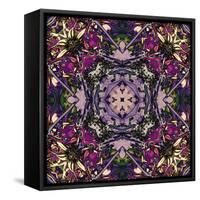 Art Nouveau Geometric Ornamental Vintage Pattern in Lilac, Violet and Blue Colors-Irina QQQ-Framed Stretched Canvas