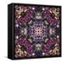 Art Nouveau Geometric Ornamental Vintage Pattern in Lilac, Violet and Blue Colors-Irina QQQ-Framed Stretched Canvas