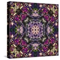 Art Nouveau Geometric Ornamental Vintage Pattern in Lilac, Violet and Blue Colors-Irina QQQ-Stretched Canvas