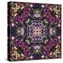 Art Nouveau Geometric Ornamental Vintage Pattern in Lilac, Violet and Blue Colors-Irina QQQ-Stretched Canvas