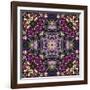 Art Nouveau Geometric Ornamental Vintage Pattern in Lilac, Violet and Blue Colors-Irina QQQ-Framed Art Print