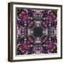 Art Nouveau Geometric Ornamental Vintage Pattern in Lilac, Violet and Blue Colors-Irina QQQ-Framed Art Print