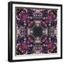 Art Nouveau Geometric Ornamental Vintage Pattern in Lilac, Violet and Blue Colors-Irina QQQ-Framed Art Print