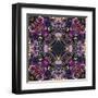 Art Nouveau Geometric Ornamental Vintage Pattern in Lilac, Violet and Blue Colors-Irina QQQ-Framed Art Print