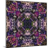 Art Nouveau Geometric Ornamental Vintage Pattern in Lilac, Violet and Blue Colors-Irina QQQ-Mounted Art Print