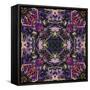 Art Nouveau Geometric Ornamental Vintage Pattern in Lilac, Violet and Blue Colors-Irina QQQ-Framed Stretched Canvas