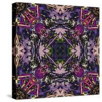 Art Nouveau Geometric Ornamental Vintage Pattern in Lilac, Violet and Blue Colors-Irina QQQ-Stretched Canvas