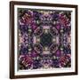 Art Nouveau Geometric Ornamental Vintage Pattern in Lilac, Violet and Blue Colors-Irina QQQ-Framed Art Print