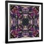 Art Nouveau Geometric Ornamental Vintage Pattern in Lilac, Violet and Blue Colors-Irina QQQ-Framed Art Print