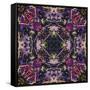 Art Nouveau Geometric Ornamental Vintage Pattern in Lilac, Violet and Blue Colors-Irina QQQ-Framed Stretched Canvas