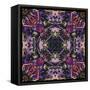 Art Nouveau Geometric Ornamental Vintage Pattern in Lilac, Violet and Blue Colors-Irina QQQ-Framed Stretched Canvas