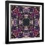 Art Nouveau Geometric Ornamental Vintage Pattern in Lilac, Violet and Blue Colors-Irina QQQ-Framed Art Print