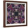 Art Nouveau Geometric Ornamental Vintage Pattern in Lilac, Violet and Blue Colors-Irina QQQ-Framed Art Print