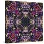 Art Nouveau Geometric Ornamental Vintage Pattern in Lilac, Violet and Blue Colors-Irina QQQ-Stretched Canvas