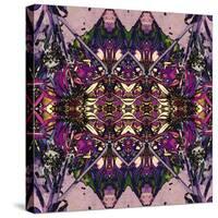 Art Nouveau Geometric Ornamental Vintage Pattern in Lilac, Violet and Blue Colors-Irina QQQ-Stretched Canvas