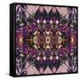 Art Nouveau Geometric Ornamental Vintage Pattern in Lilac, Violet and Blue Colors-Irina QQQ-Framed Stretched Canvas