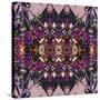 Art Nouveau Geometric Ornamental Vintage Pattern in Lilac, Violet and Blue Colors-Irina QQQ-Stretched Canvas