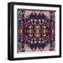 Art Nouveau Geometric Ornamental Vintage Pattern in Lilac, Violet and Blue Colors-Irina QQQ-Framed Art Print