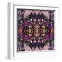 Art Nouveau Geometric Ornamental Vintage Pattern in Lilac, Violet and Blue Colors-Irina QQQ-Framed Art Print