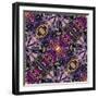 Art Nouveau Geometric Ornamental Vintage Pattern in Lilac, Violet and Blue Colors-Irina QQQ-Framed Art Print